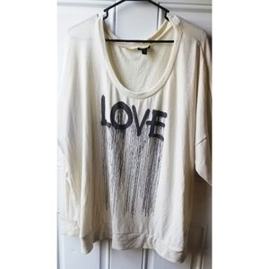 Torrid LOVE Cream sweater